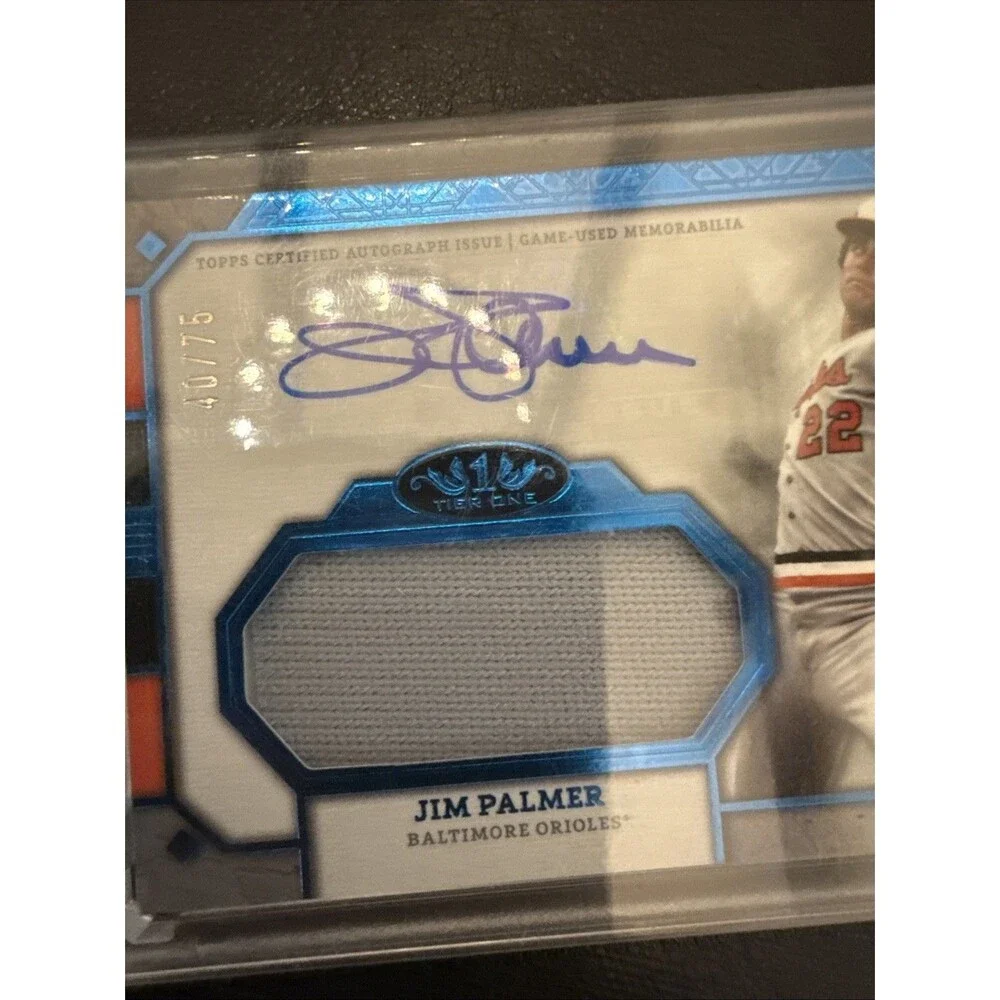 2024 Topps Tier One Jim Palmer /75 Jumbo Auto Relic, Blue Aqua 💥🔥